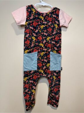 Rags to Raches 18-24 months ditsy floral jumper romper